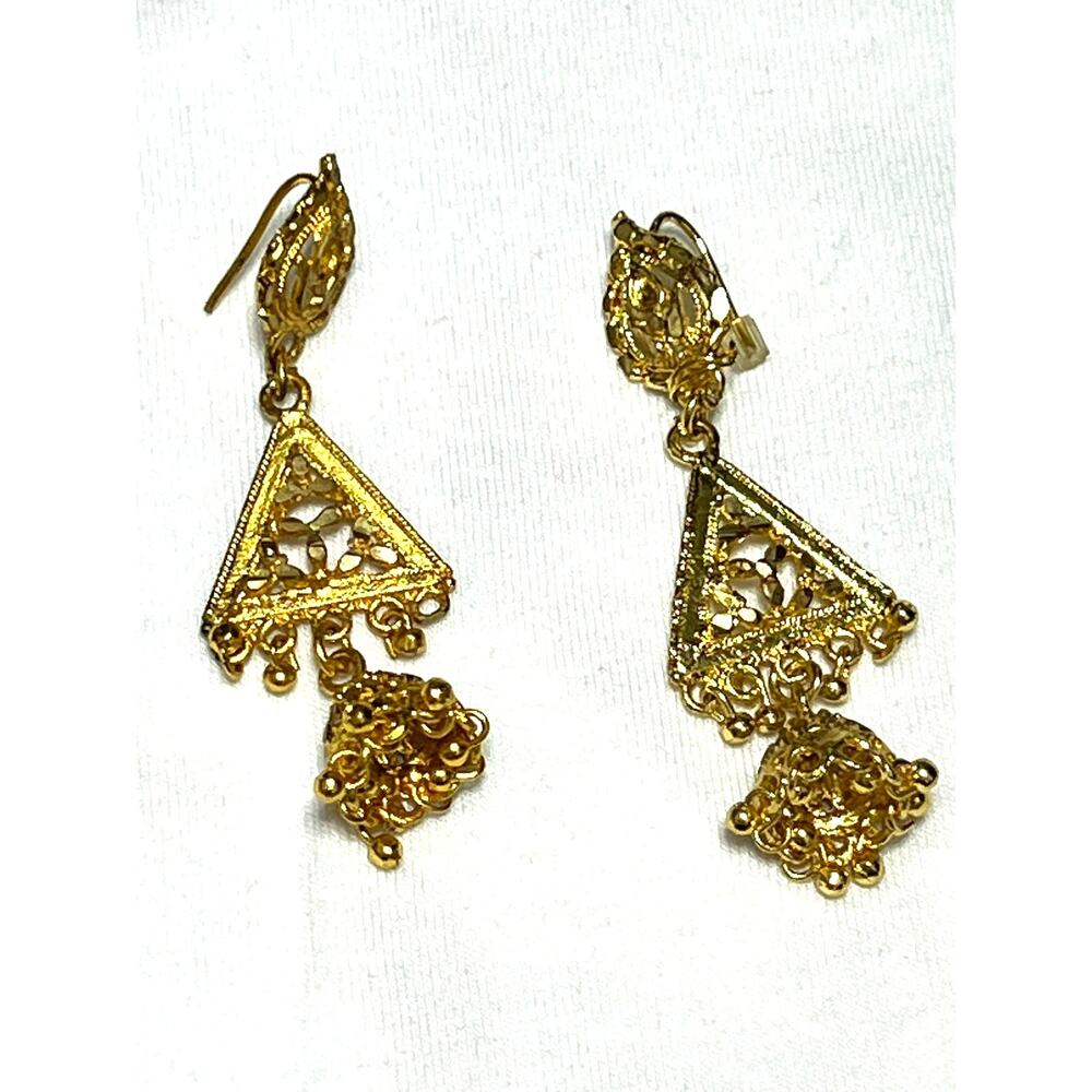 Women's Gold-Plated Made in India Jhumka Earrings New